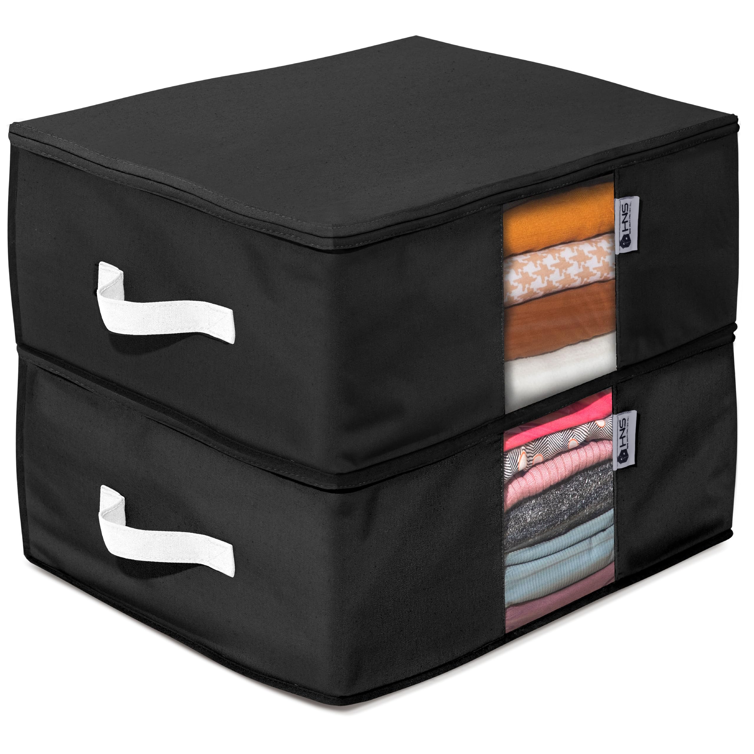 2-Piece Underbed Clothes & Bedding Storage Bag Set