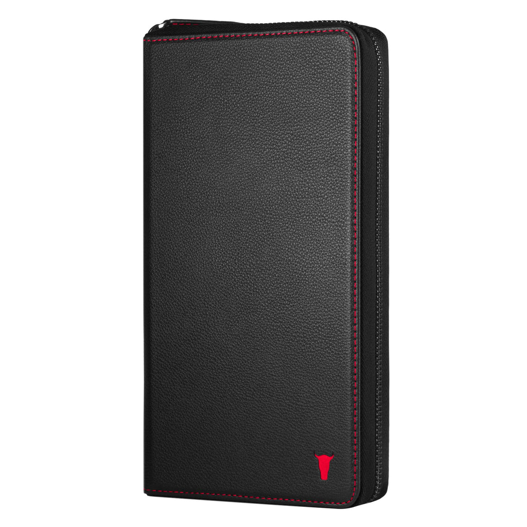 RFID Leather Family Travel Wallet & Passport Organizer
