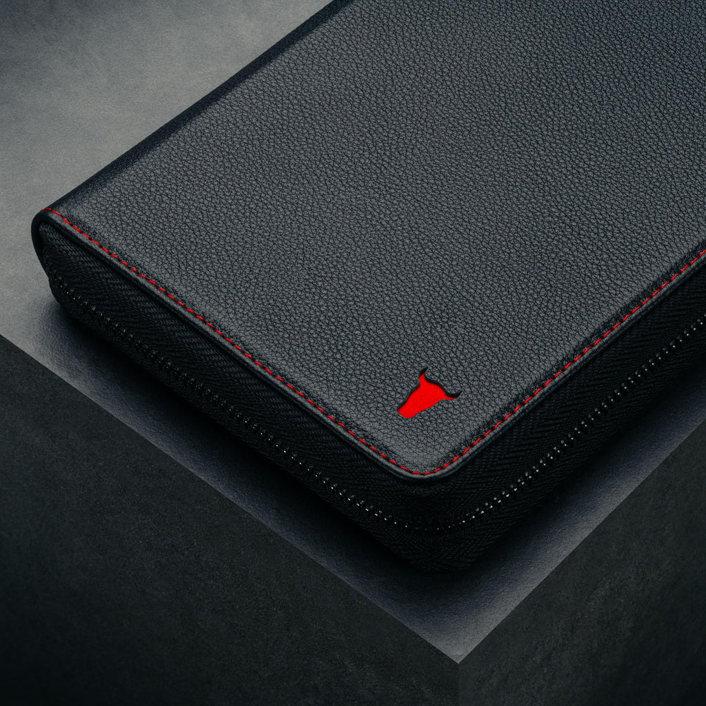 RFID Leather Family Travel Wallet & Passport Organizer