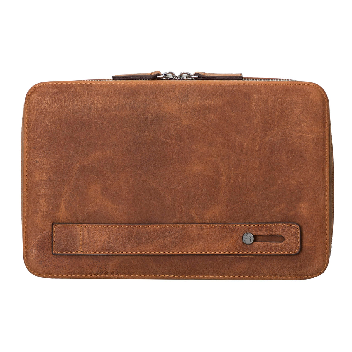 Full Grain Leather Travel Cable Organizer