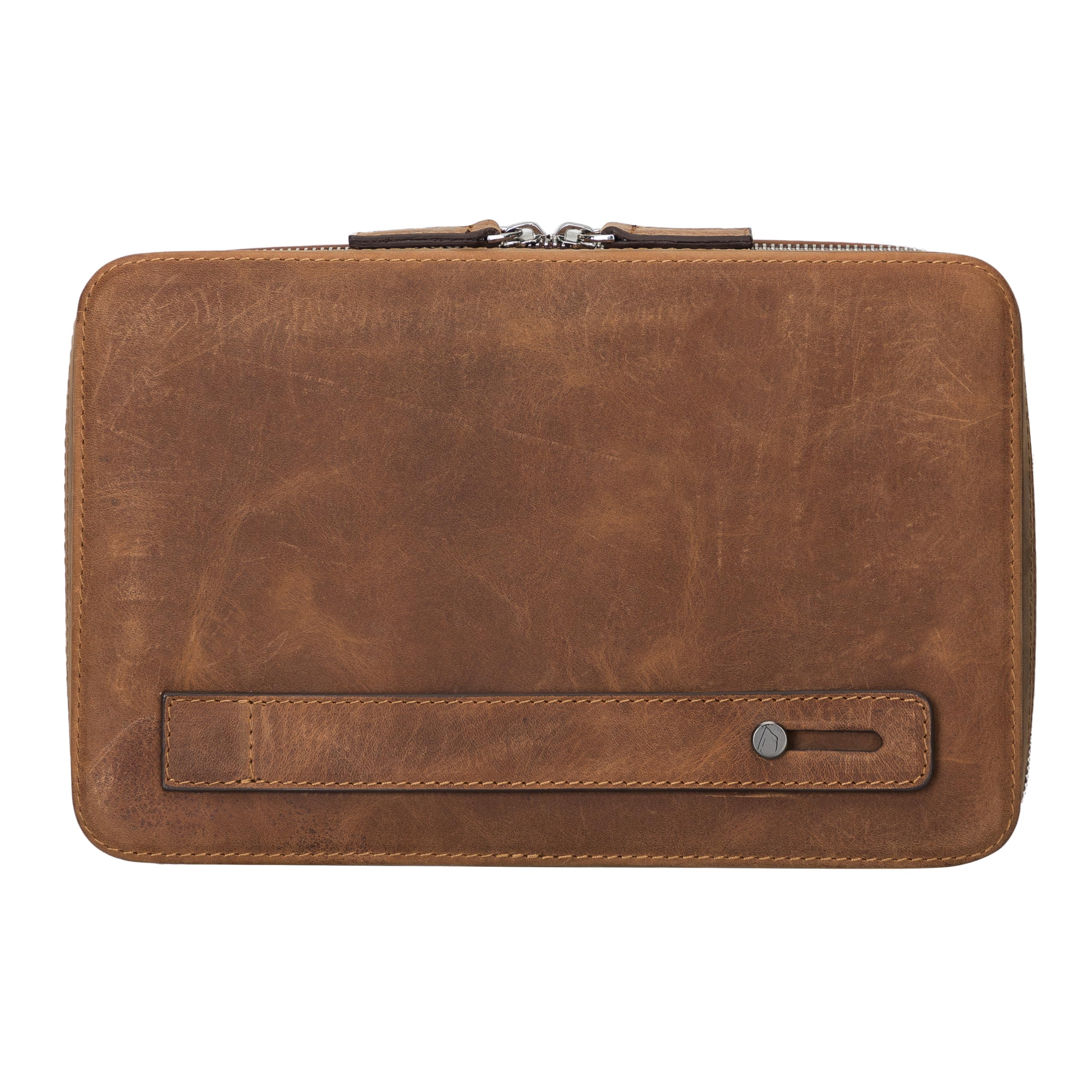 Full Grain Leather Travel Cable Organizer