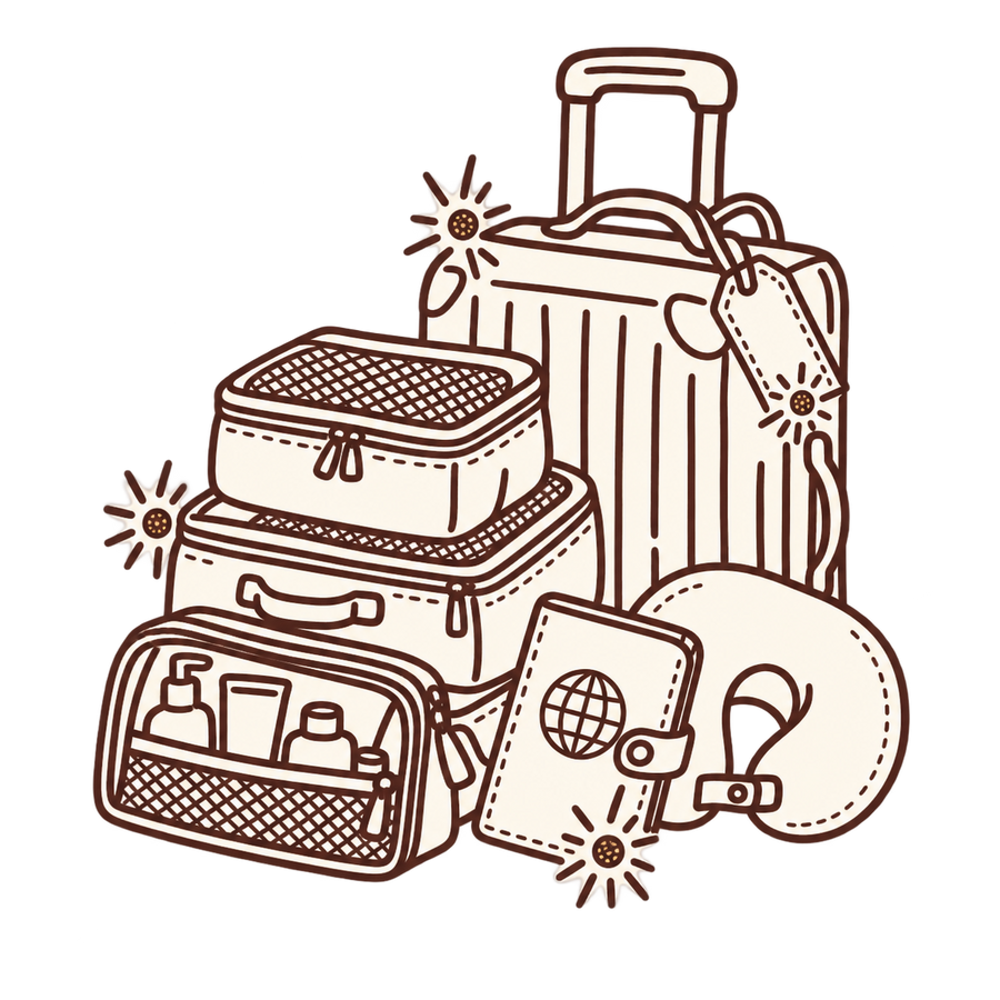 Carryvia travel essentials illustration