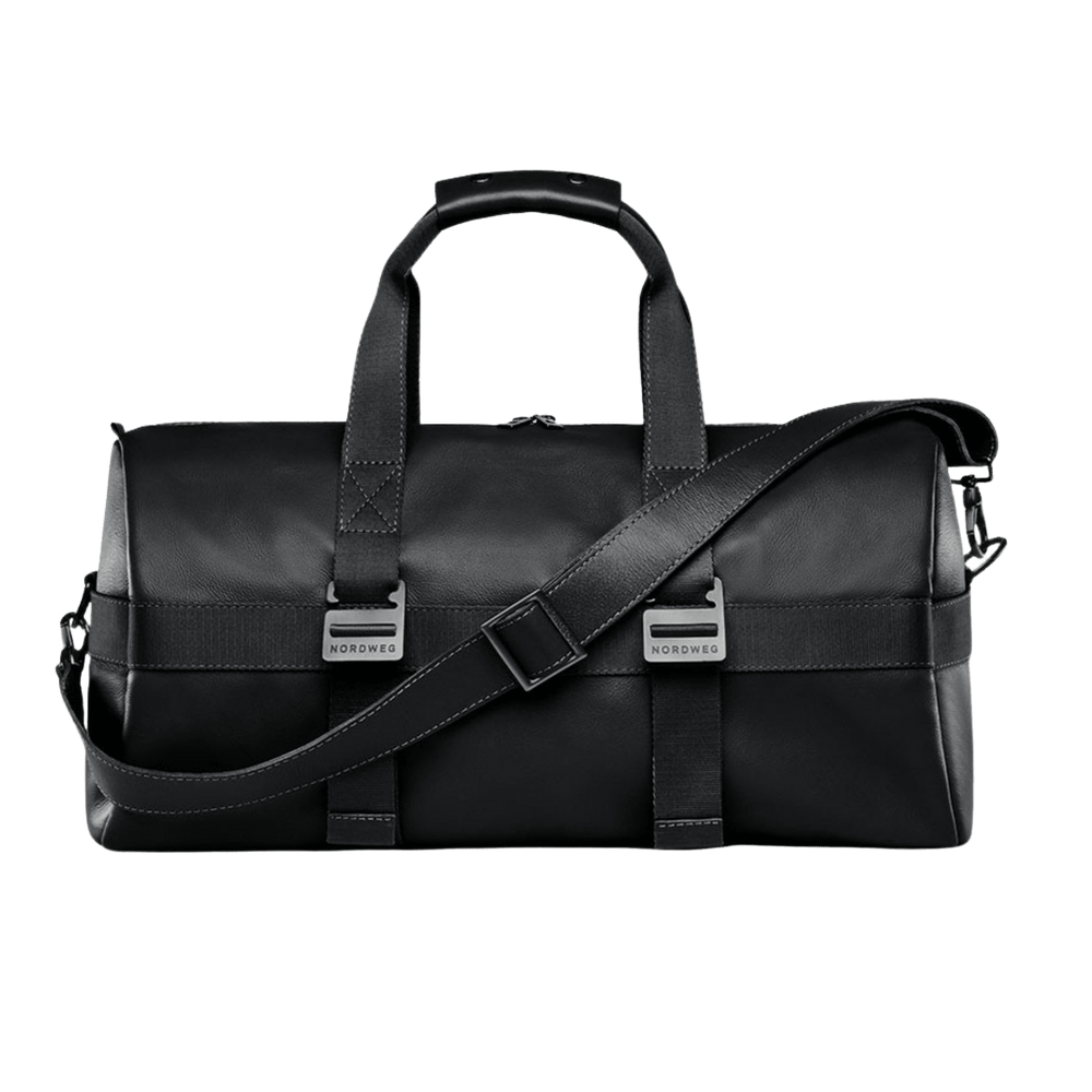 38L Leather Weekender Duffel Bag with Yoga Mat Straps