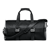 38L Leather Weekender Duffel Bag with Yoga Mat Straps