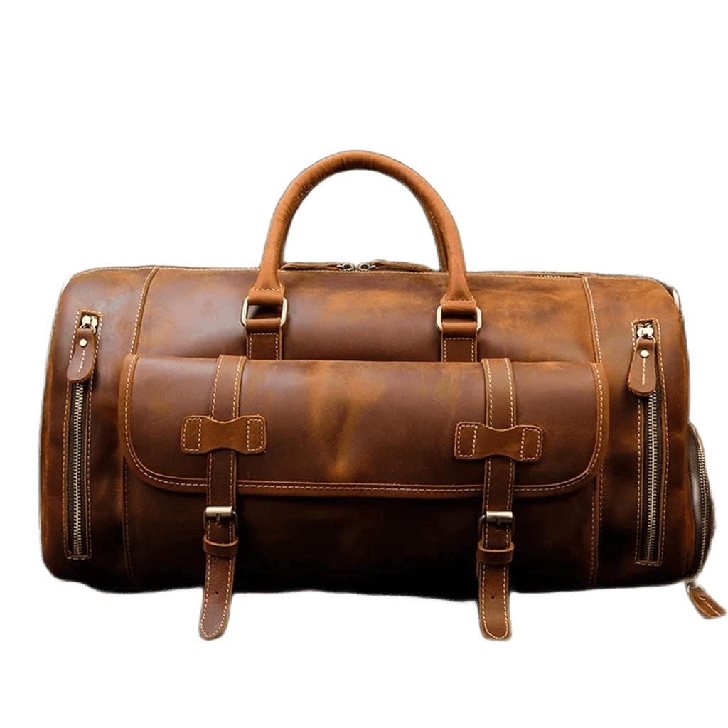 Leather Travel Duffel & Laptop Bag